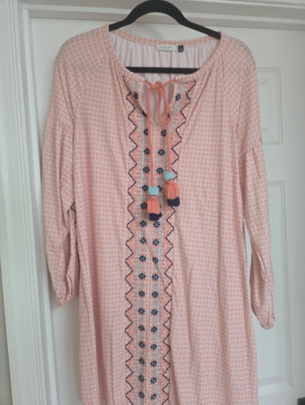 Cabana Life UPF 50+ Geometric Tunic Beach Dress (Size Small)